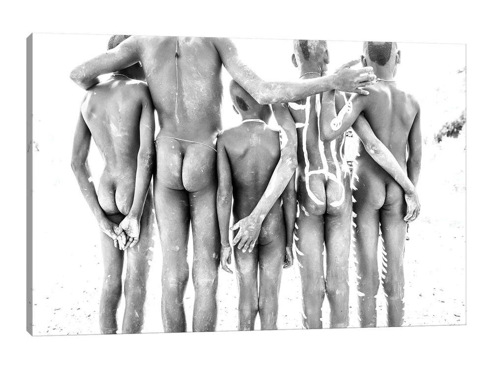 Mursi Boys Canvas Wall Art by Mark MacLaren Johnson
