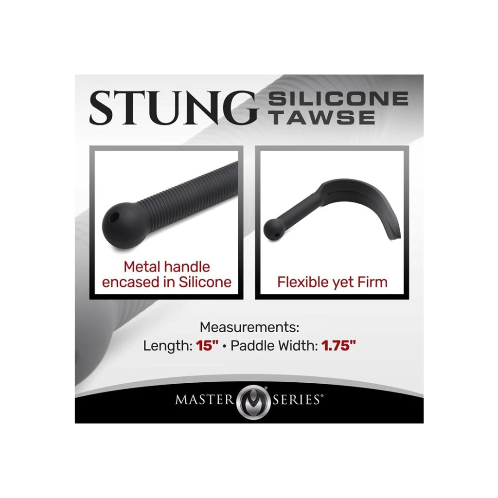 Stung Silicone Tawse Black 3095