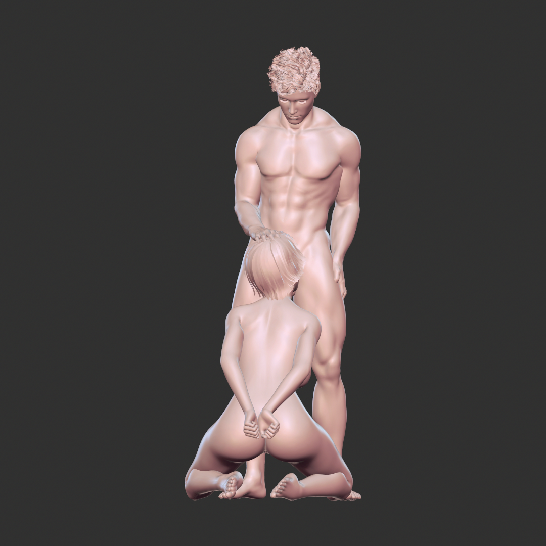Erotic blowjob with hot girl OBJ File for 3D printingCults