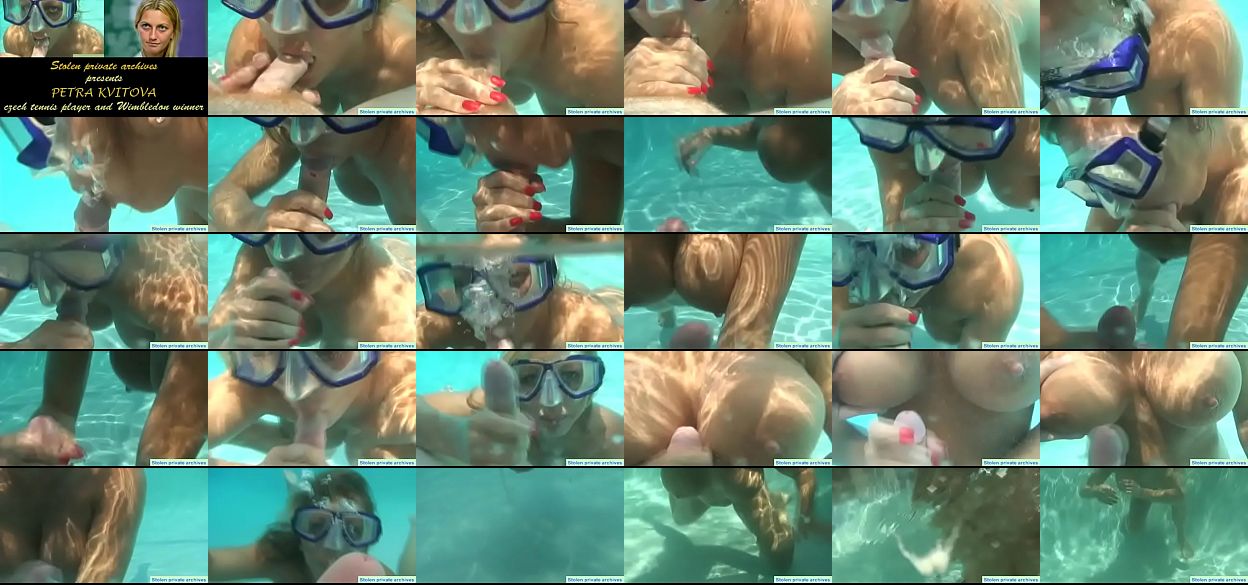 Petra Kvitova czech Wimbledon winner and blowjob underwater