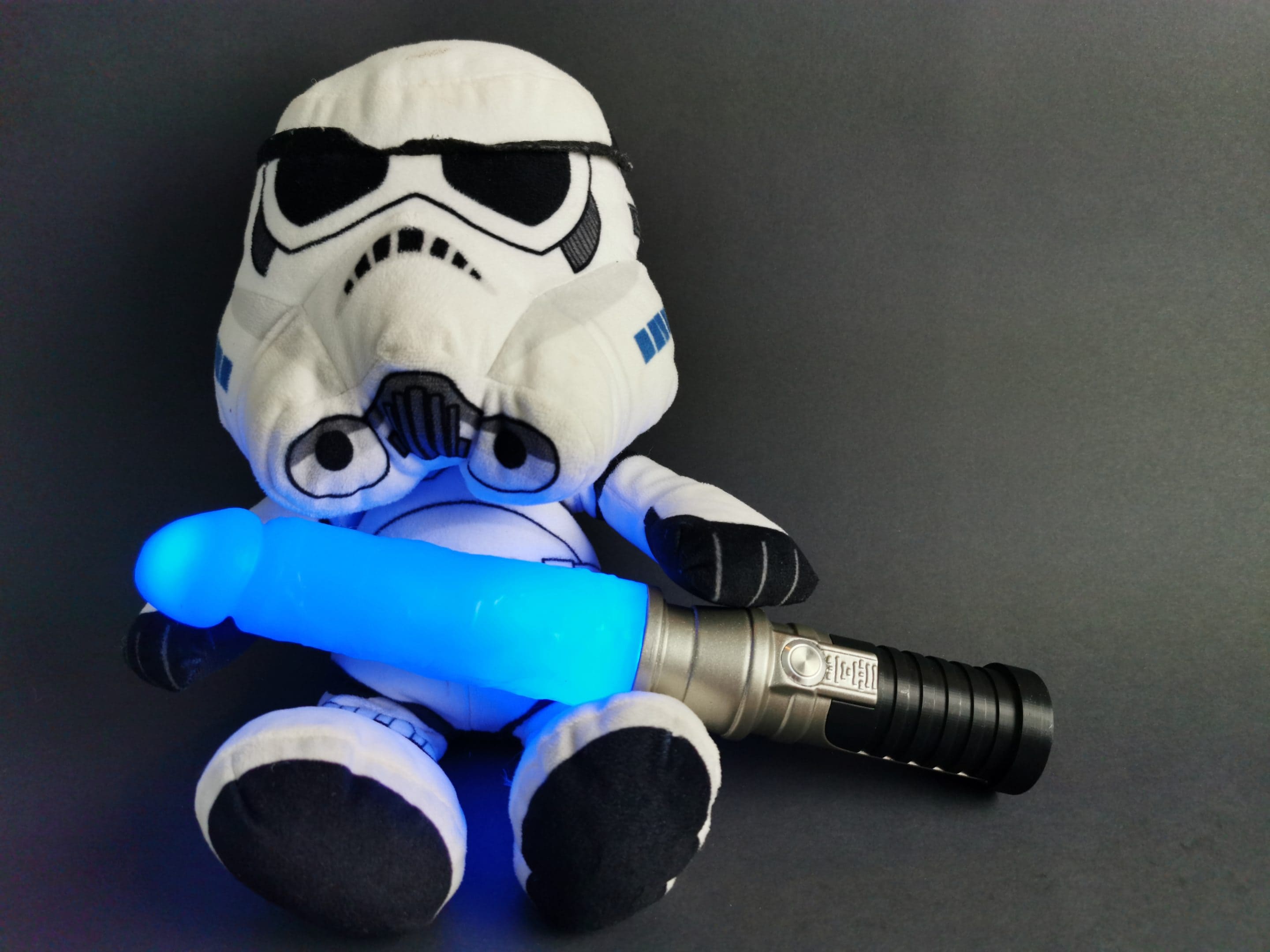 Geeky Sex Toys Blue LED Laser Sword Dildo