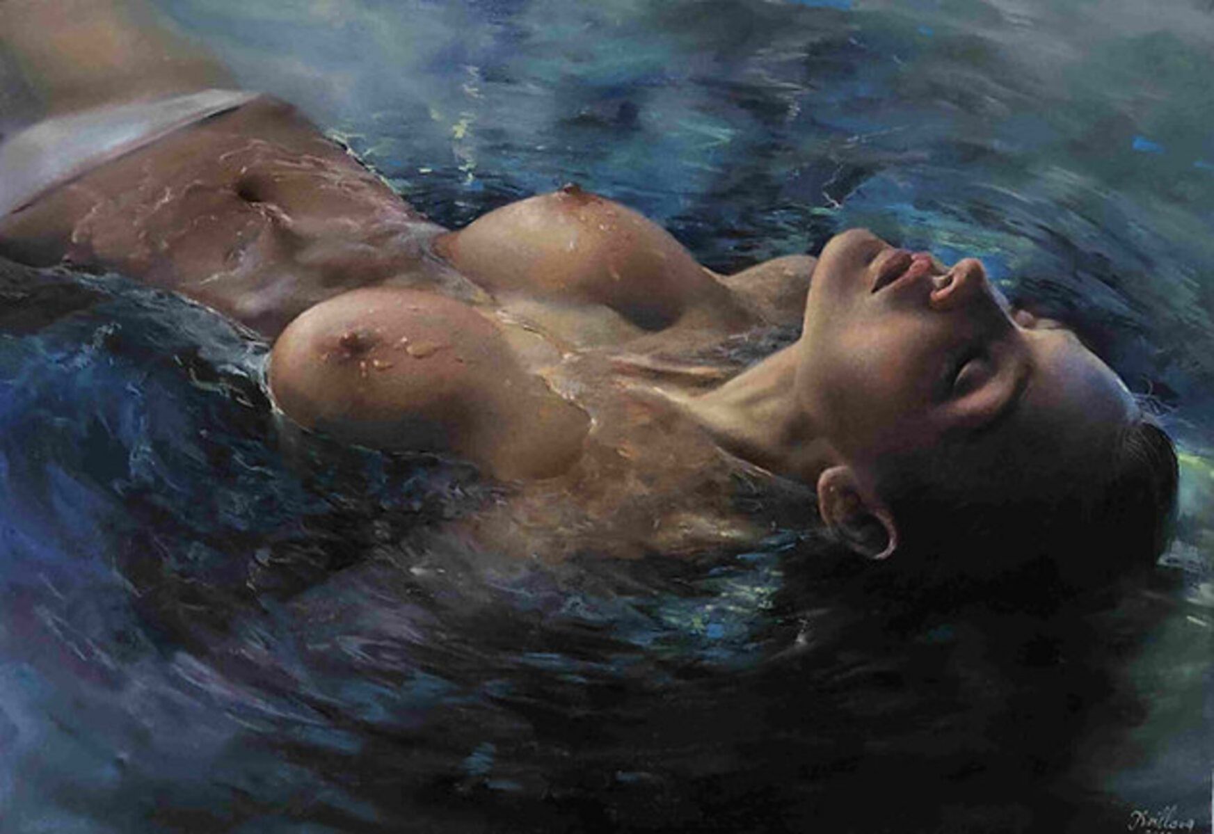 Kirillova Julia Nude Pastel Painting 21st Century.