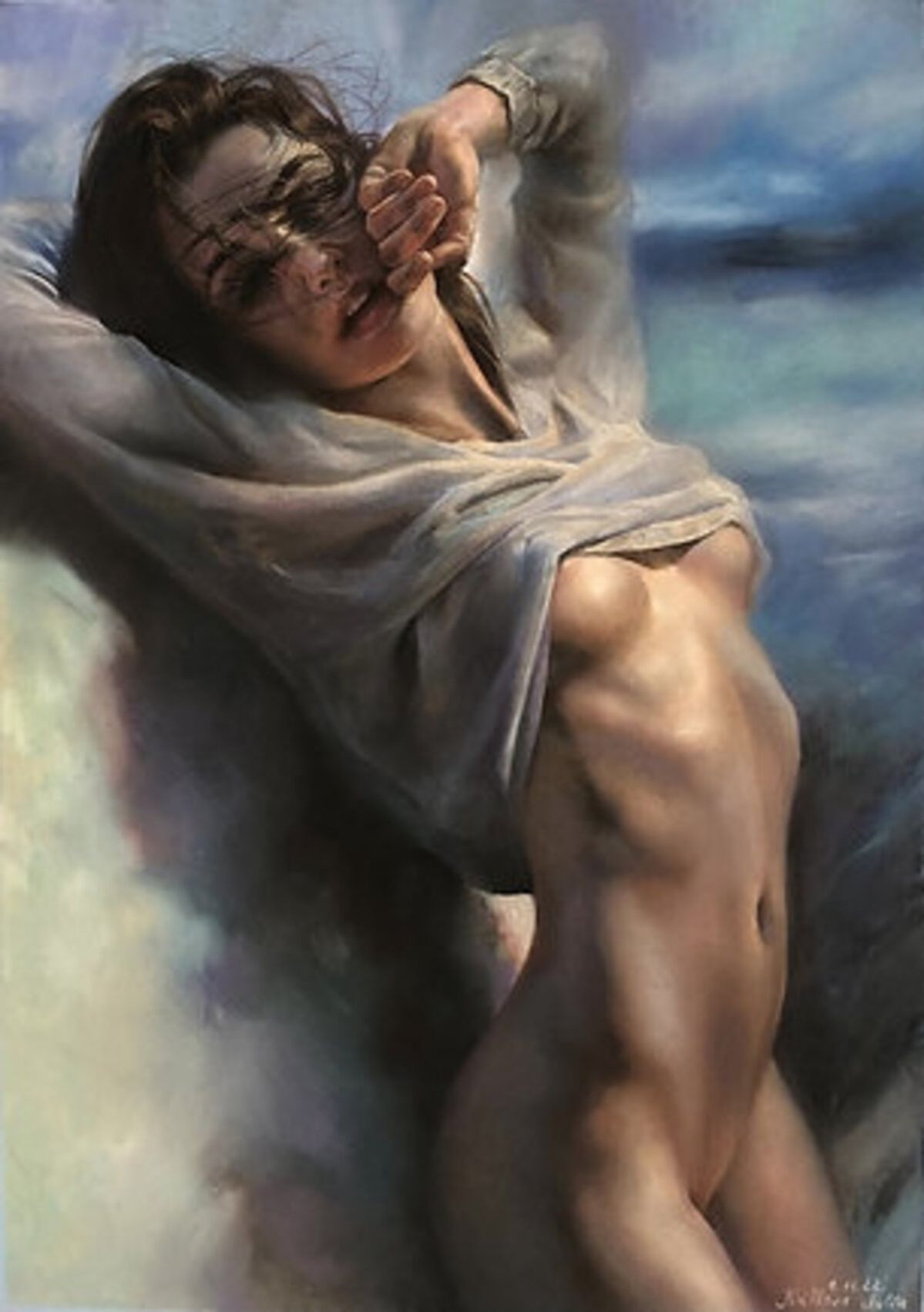 Kirillova Julia Nude Pastel Painting 21st Century.