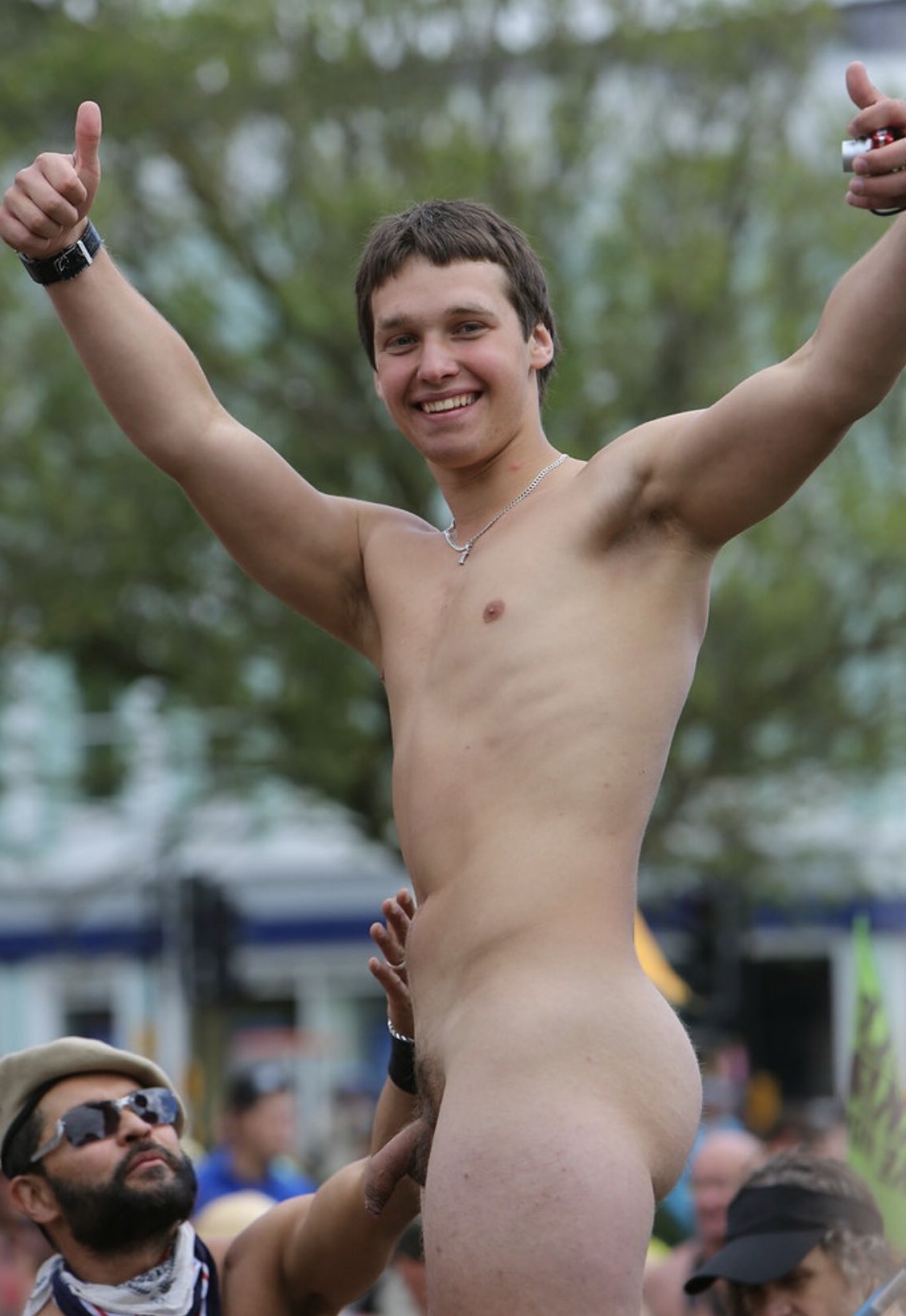 Naked guy in public
