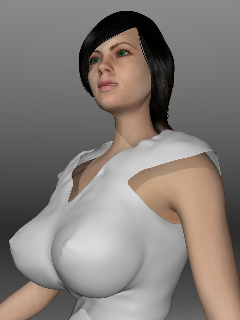 3d Model Beautiful Girl Big Breasts