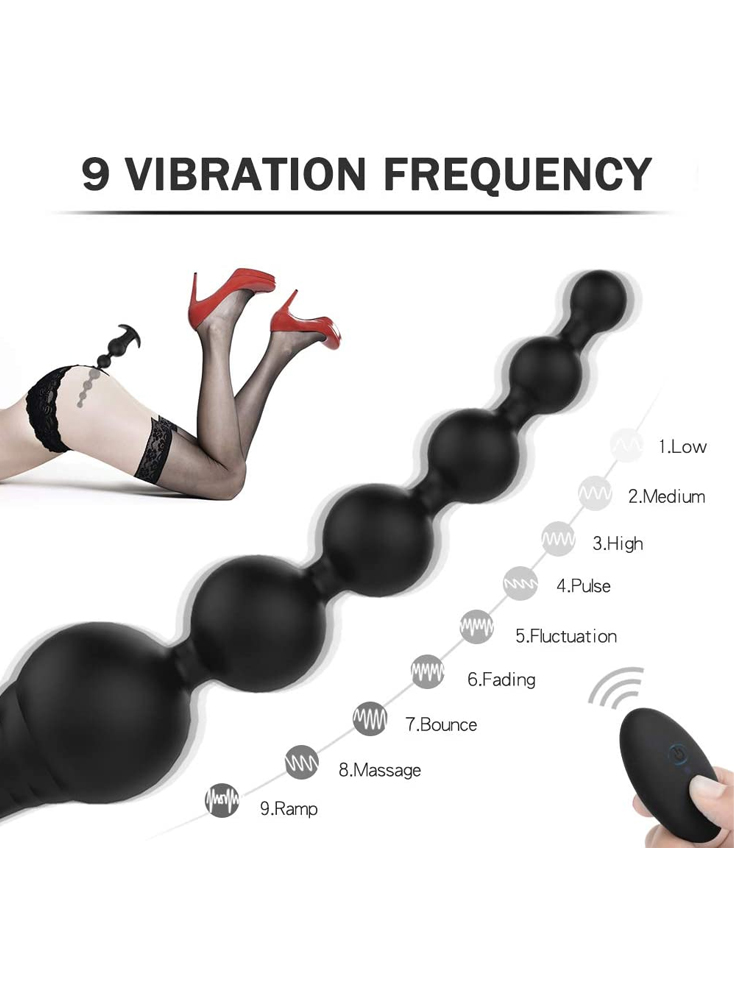 Vibrating Anal Beads Rechargeable Waterproof
