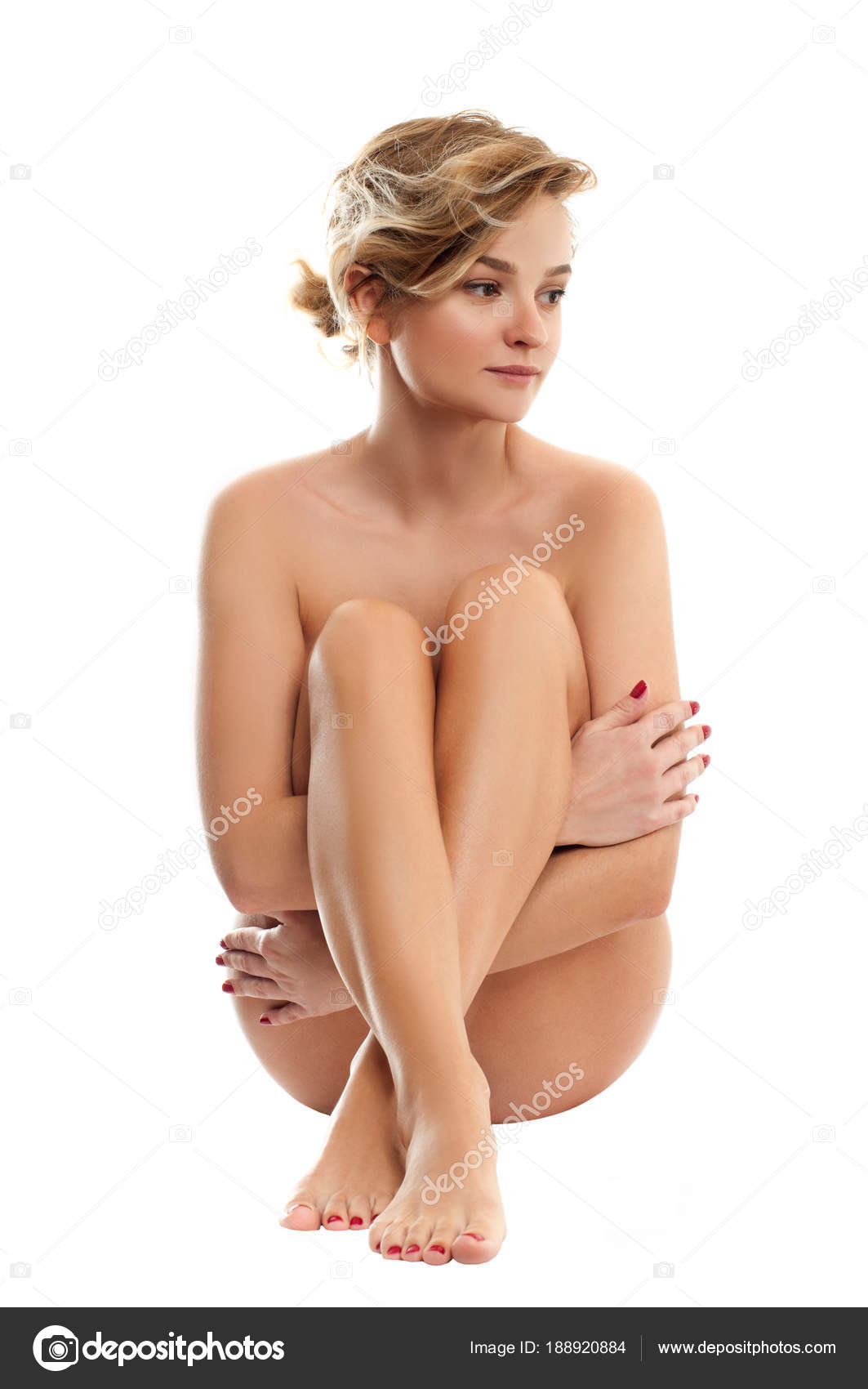 Beautiful naked woman with smooth soft skin. Stock Photo flisakd 188920884