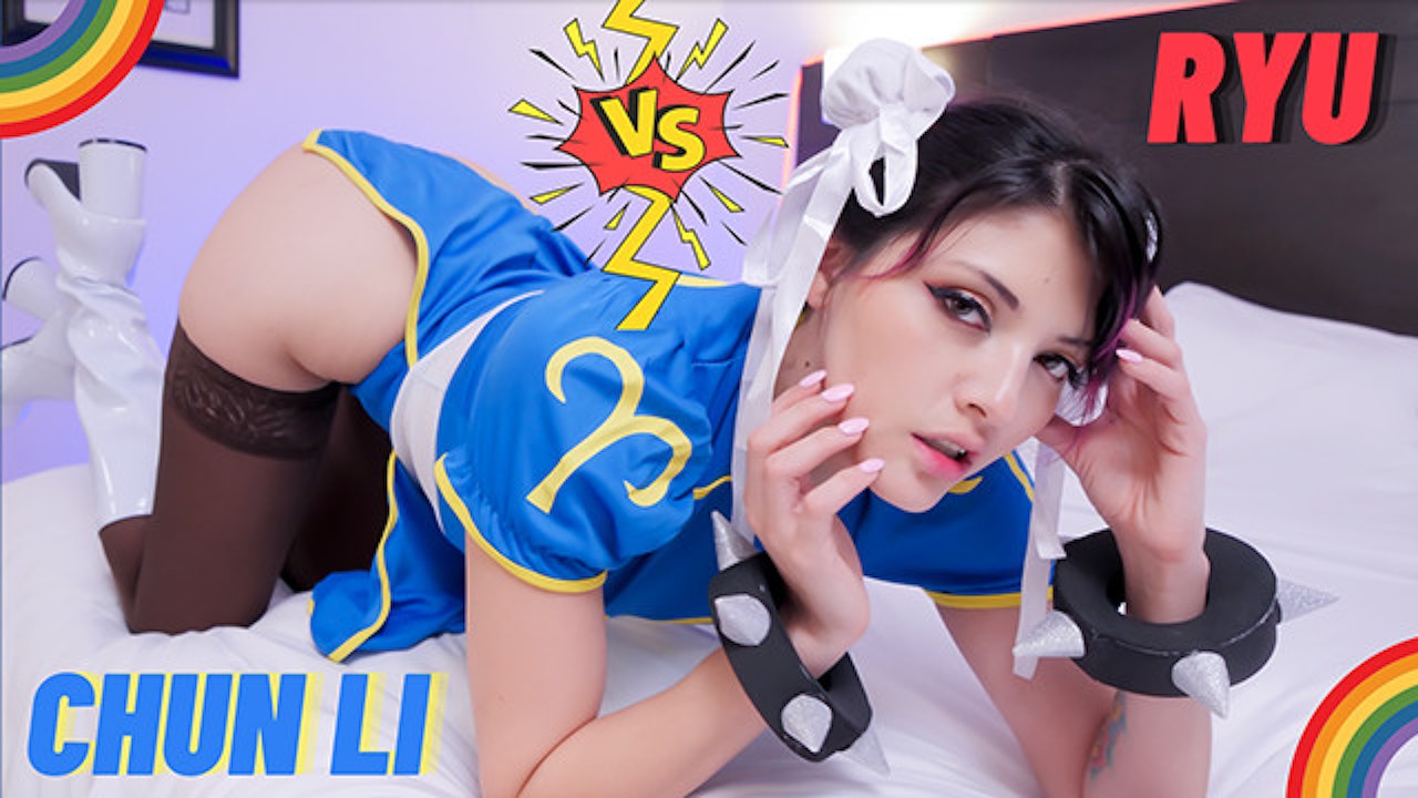 Chun Li vs Ryu Cosplay Ahegao neuken Rainbowslut