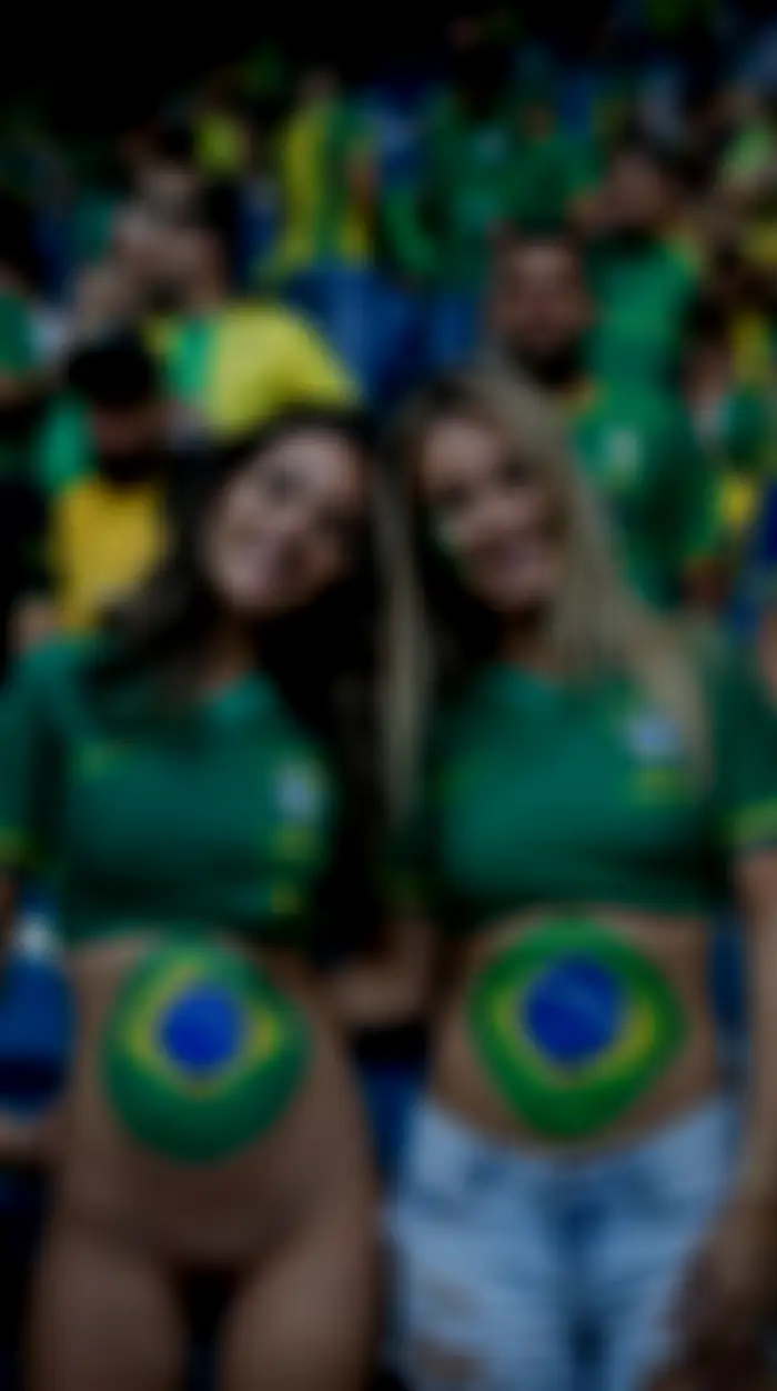 Brazilian Bombshells: XXX Gallery of Naked Female Fans of the Brazil Football National Team in a Public Display