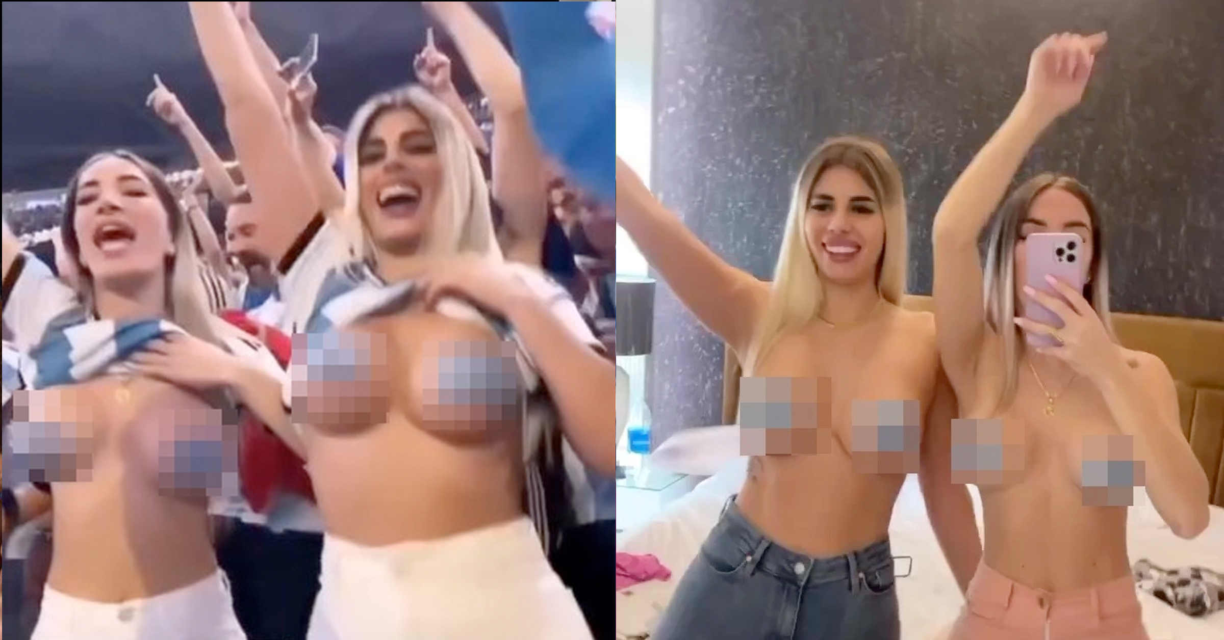 The Argentine topless fans risks more wrath by releasing a topless video