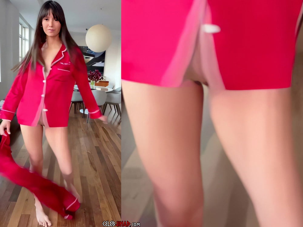 Nina Dobrev Nude Pussy Flash On TikTok