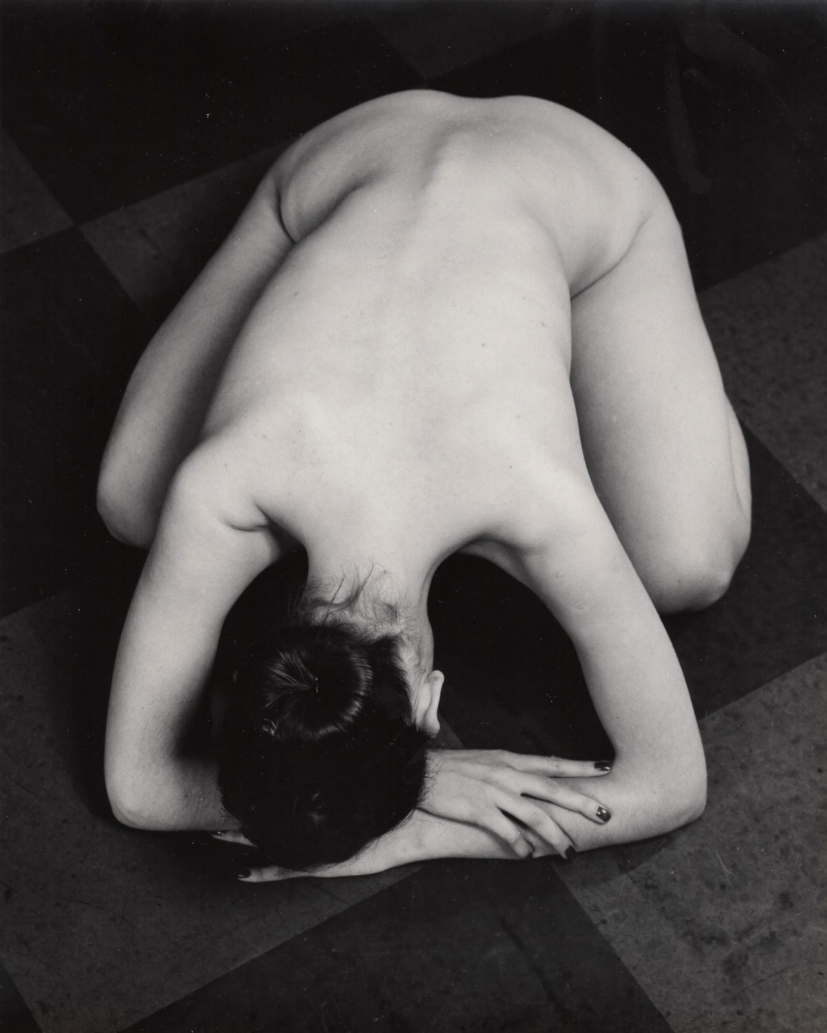 Untitled Nude laying on bench