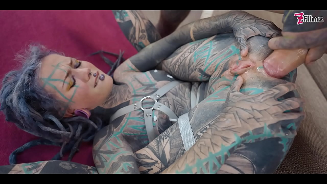 heavy tattoo girl ANUSKATZZ DAP ANAL swallow gape prolapse split tounge blow job