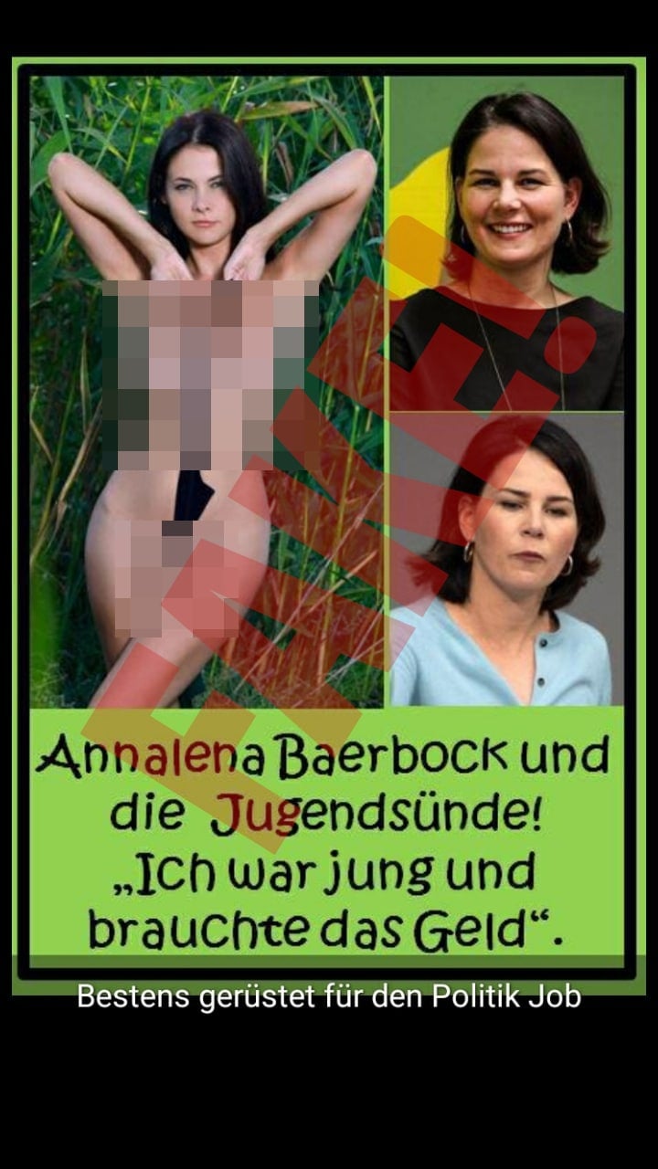 The naked Baerbock: claim is a fake!