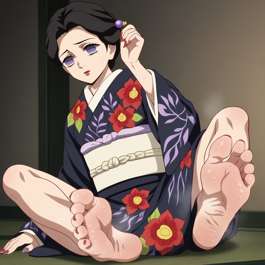 Demon slayer Tamao feet soles by Whiterare on DeviantArt