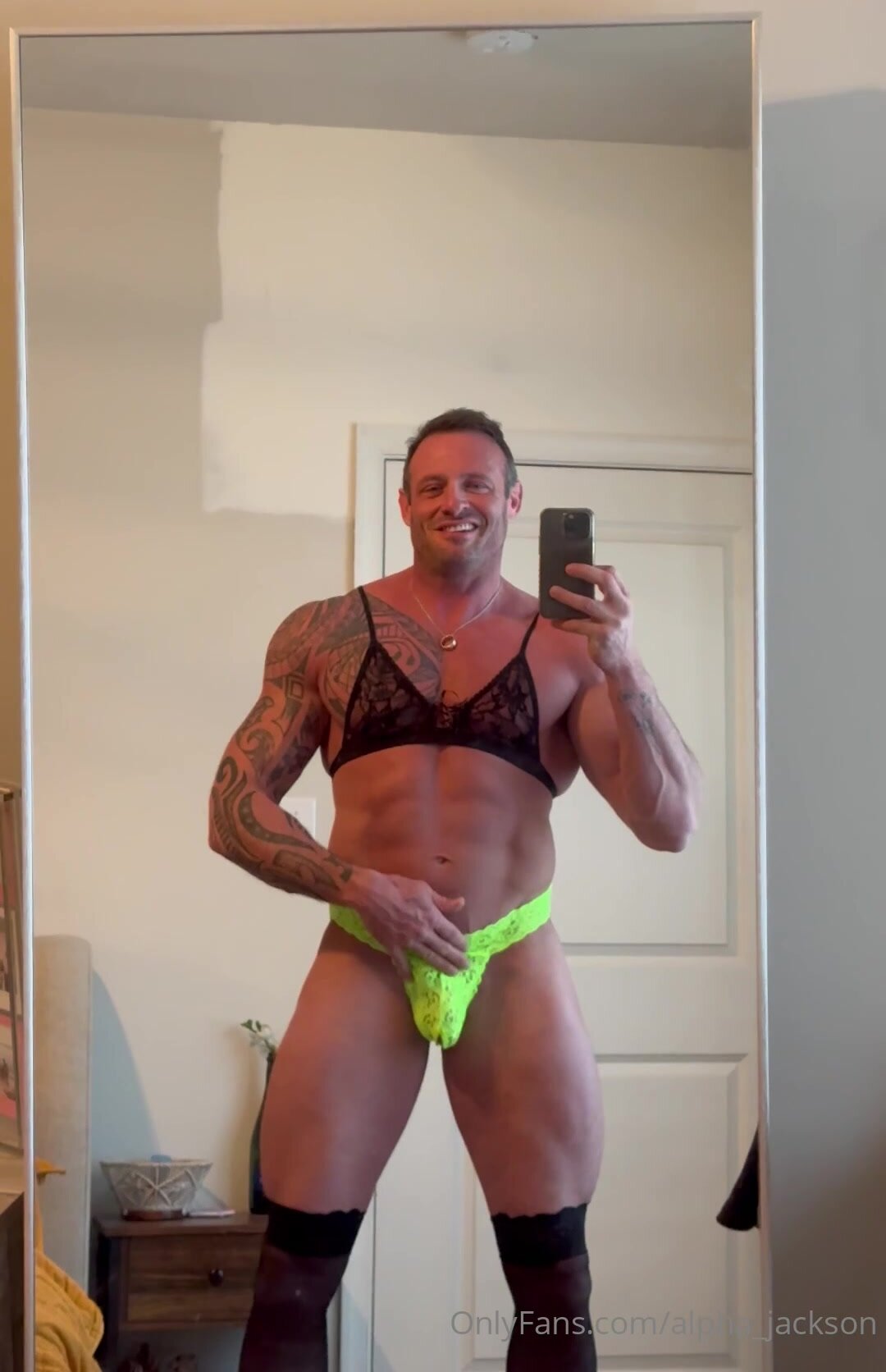 Verbal hunk in lingerie fuck him self