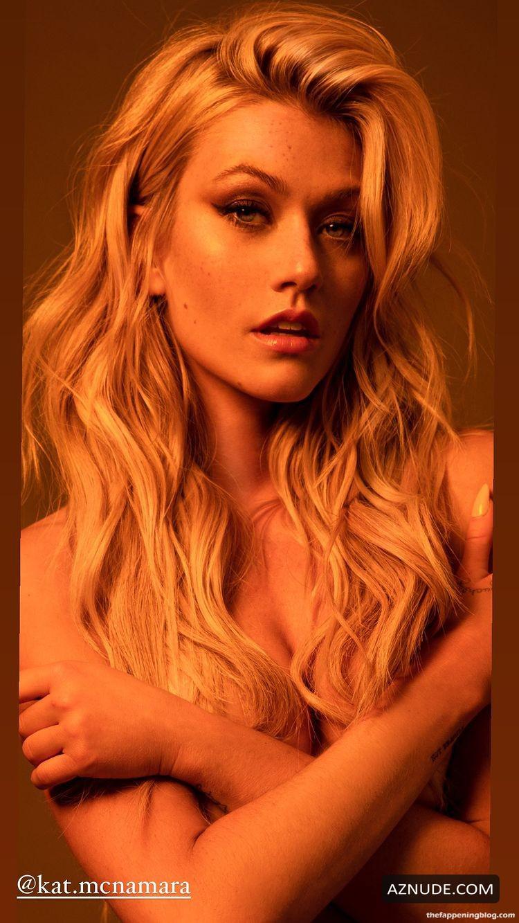Katherine McNamara Sexy Poses Topless Covering Nude Tits in A New Photoshoot by Tiziano Lugli