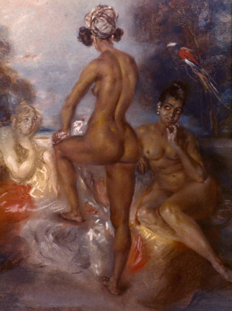 Auguste: Native Americans. Nmonsieur Auguste. Two Nude Indian Women. Oil On Canvas N.D. 19Th Century. Poster Print by 18 x 24 : Amazon.nl