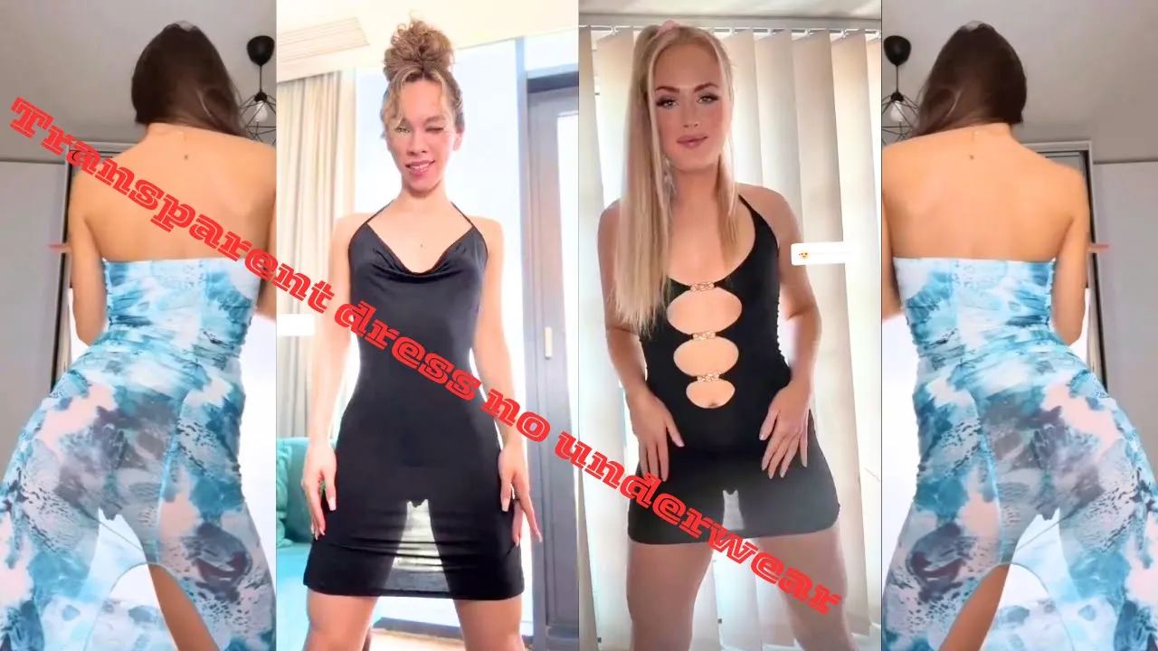 WoW Pussy! Transparent See Through Dress Pussy.