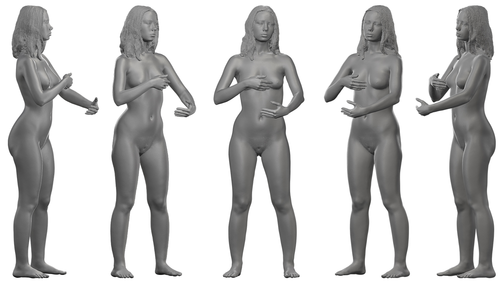 Human photo references and textures for artists