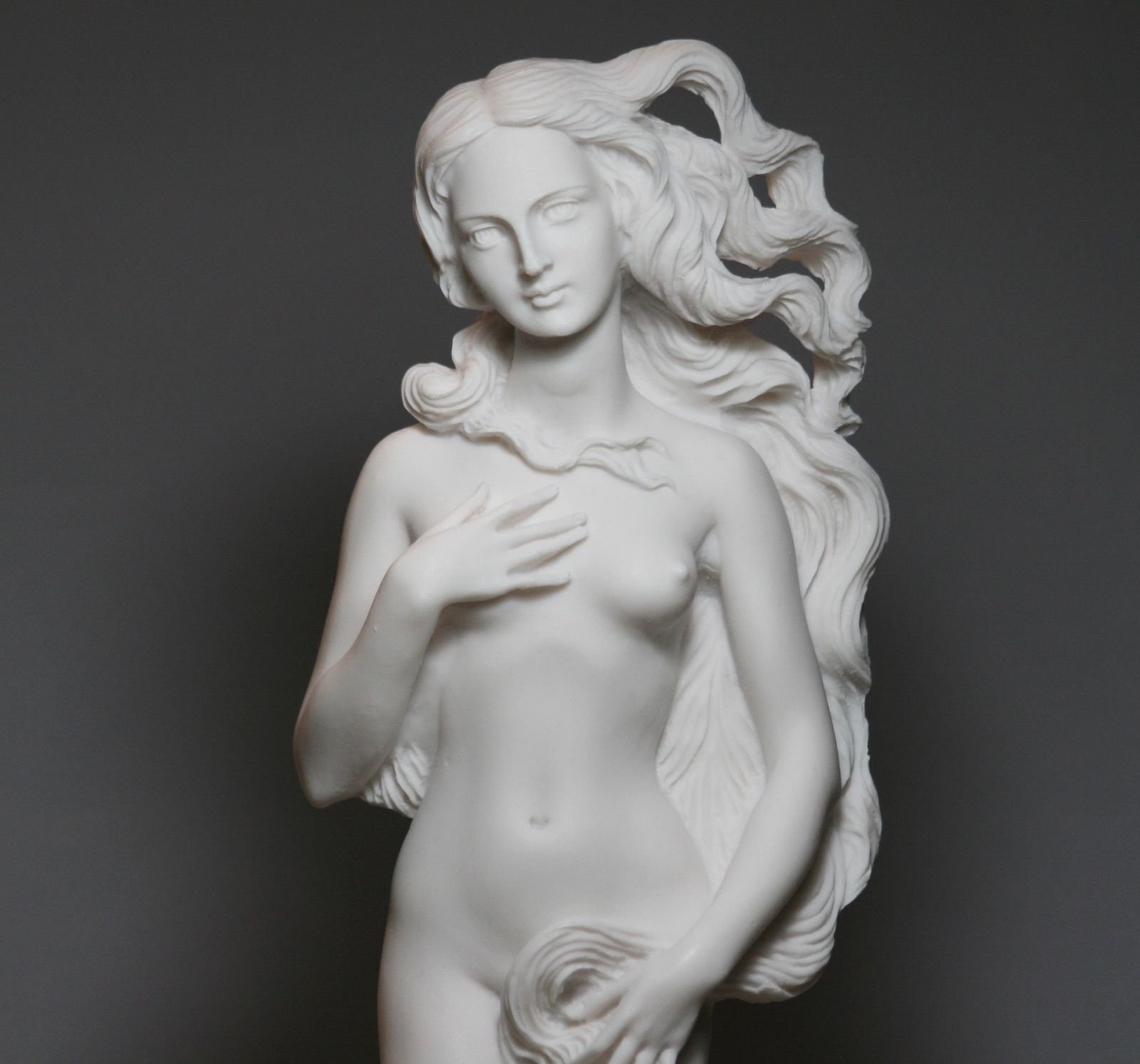 : Goddess Aphrodite Birth of Venus Rising Nude Female Cast Marble Statue Sculpture : Home Kitchen