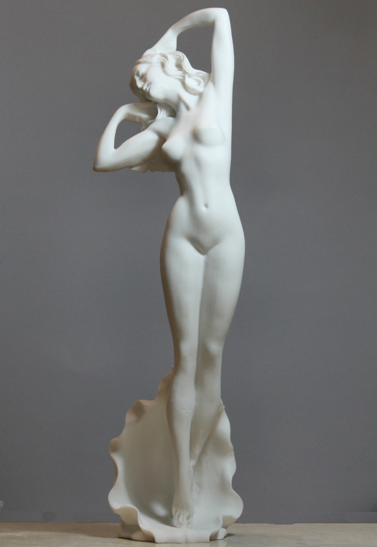 Large Goddess APHRODITE Nude Female Erotic Art Cast Marble Statue Sculpture 17 inches