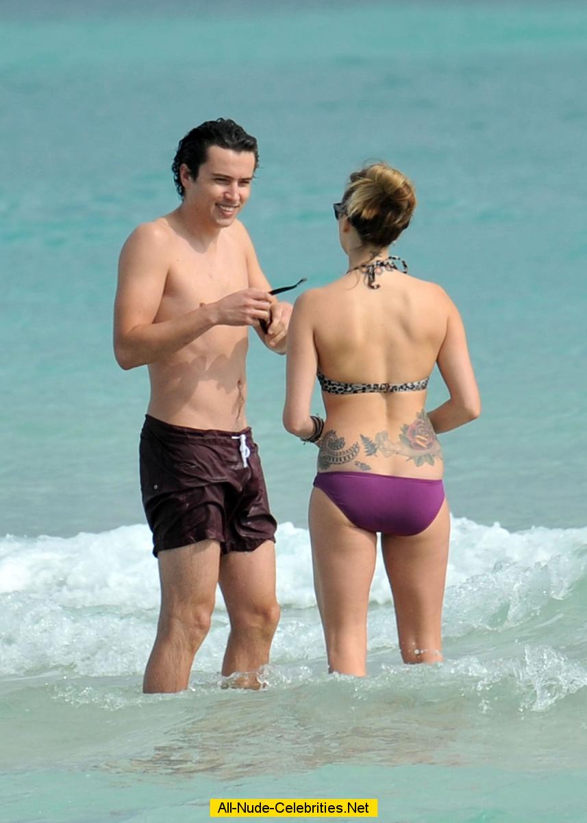 Fearne Cotton caught in bikini on the beach in Miami