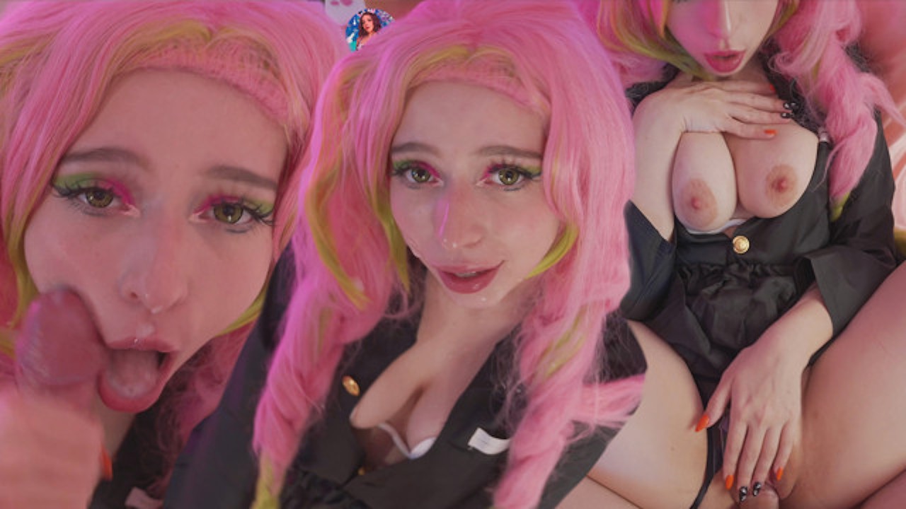 Demon Slayer Mitsuri Kanroji geniet van lul in haar gaten en krijgt gigantische facial