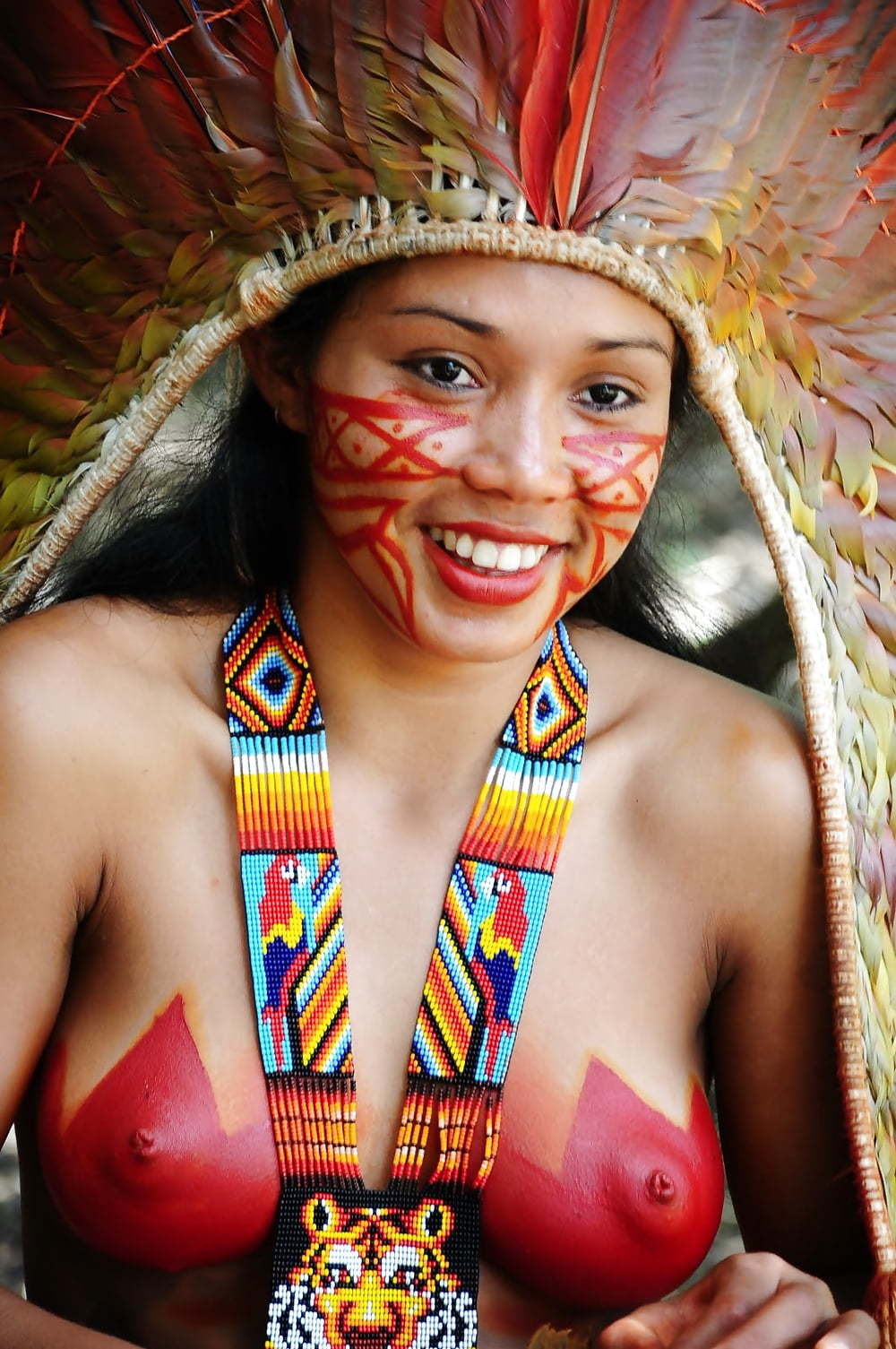 Sexy Nude Topless Tribal Native American Teen Girl