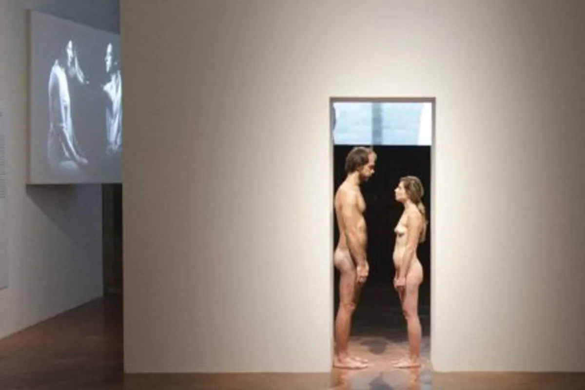 To Enter This Art Exhibition In London You Need To Squeeze Through Nude Models