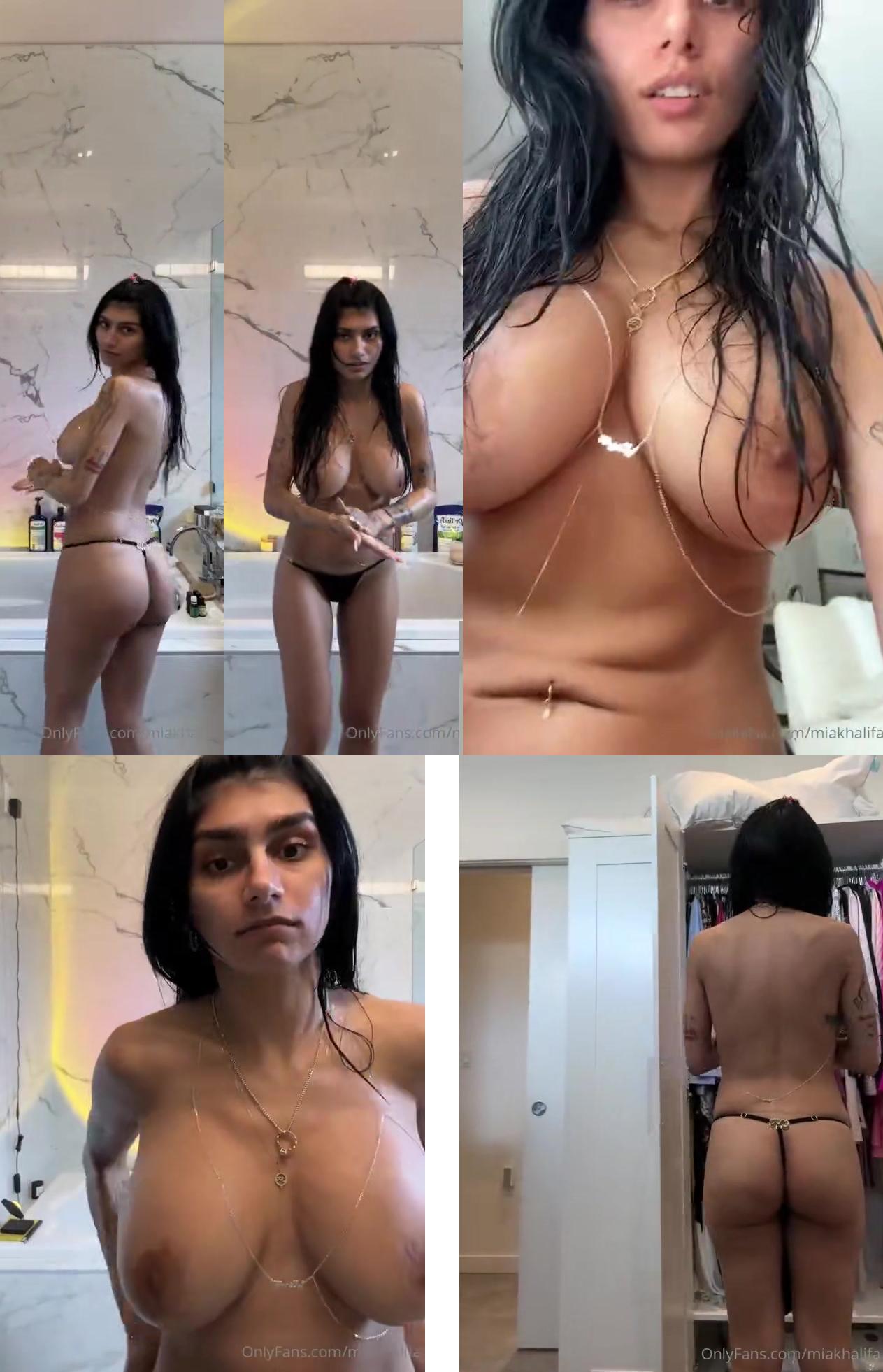 Mia Khalifa Nude Bathroom Livestream OnlyFans Video Leaked