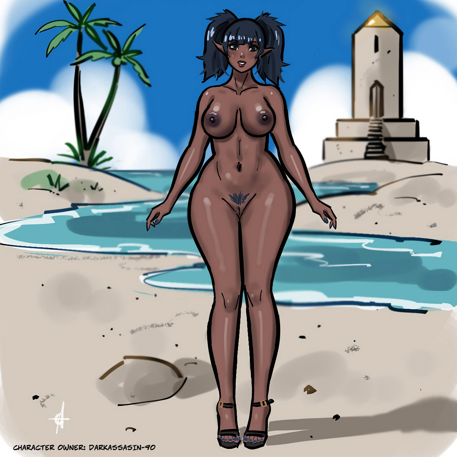 Pasha Ravenshore Elf girl Priestess Nude by anekerd on DeviantArt