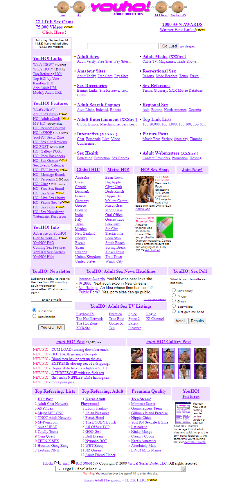 Adult Websites in the 00s