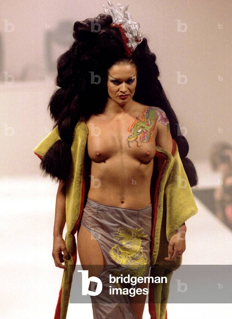 Image of Scorpio star of the British television series the Gladiators appears
