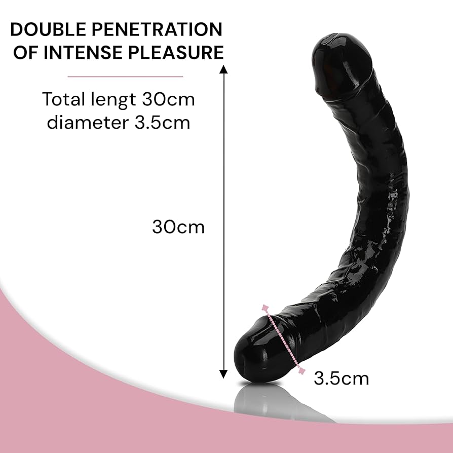 D15-5 Double Dildo Sex Toy Lesbian Silicone Water-Resistant Flexible Double Sided Dildo for Women Sex Toy Dong with Curved Shaft for Vaginal Games and Vagina :.au: Health Household Personal Care
