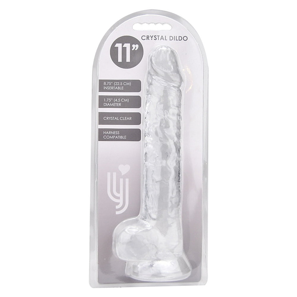 Loving Joy 11 Inch Transparent Dildo With Balls Lust! Brighton Hove Sex Shop Adore Your Love Life.