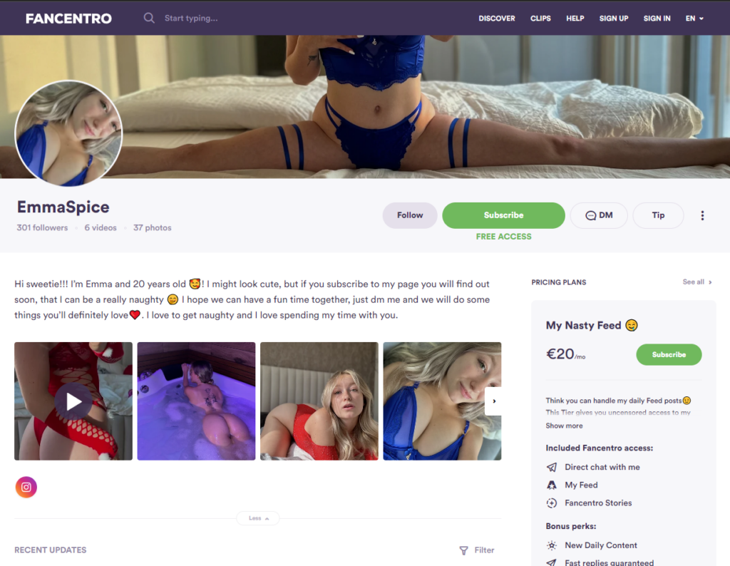 Emma Spice XXX Site Review