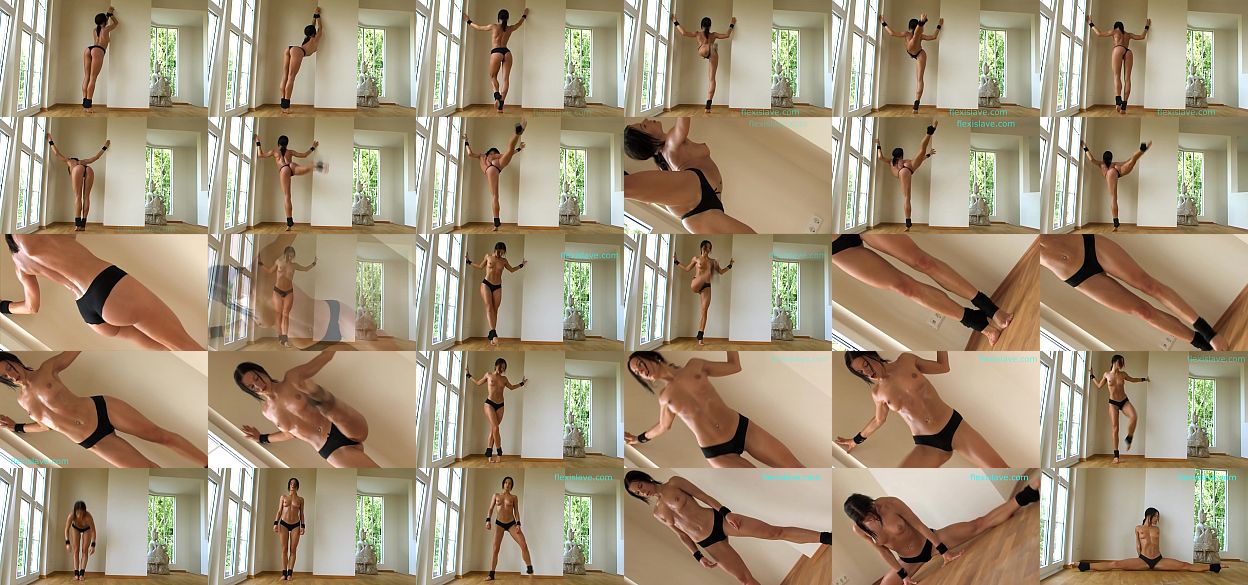 BDSM and Fitness model Alex Zothberg nude workout before getting whipped