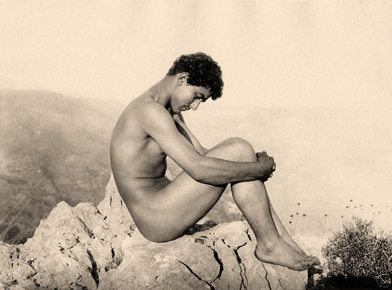 Study of a Male Nude on a Rock Taormina Sicily
