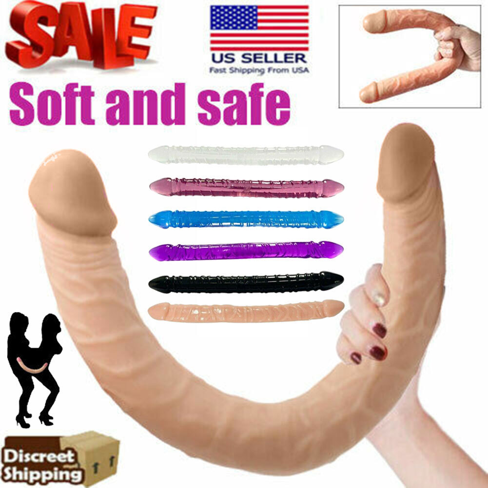 Long Double Sided Ended Headed Dildo Penetration Dong Lesbians Sex Toys Women