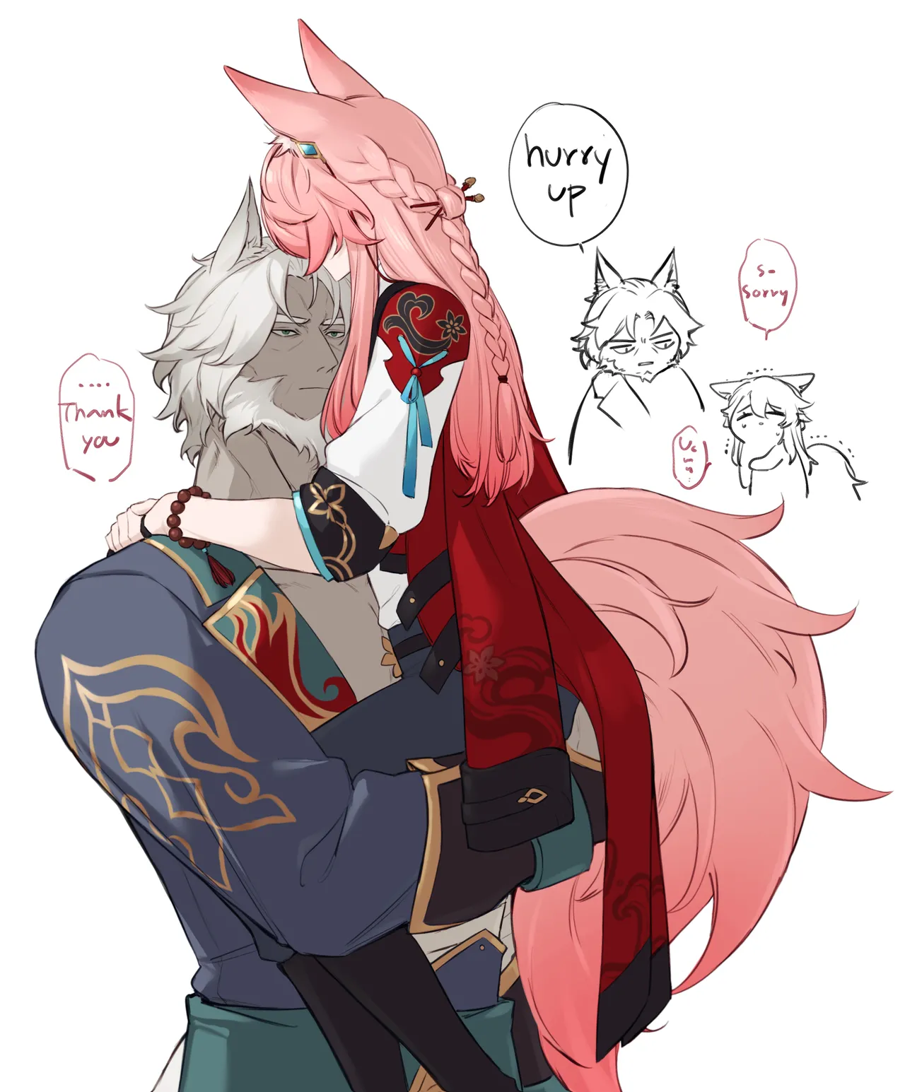 afflatusveil AniseTea Twitter Gallery: HSR JiaoqiuHoolay yaoi Jiaoqiu genderbend