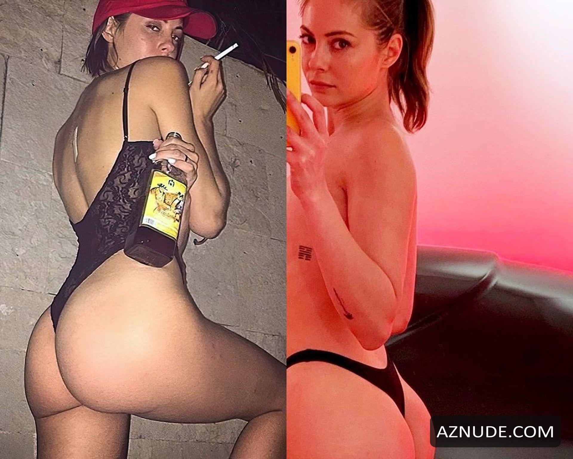 Willa Holland sharing a new topless selfie of her bare butt cheeks in a thong