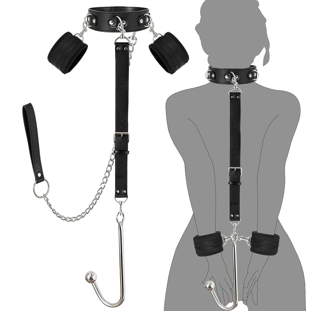 Bondage Collar Anal Hook sex leash Bondage Harness Set With Adjustable Handcuffs Chain Leash Collar SM Adult Toys Sex Game Accessories new anal hook set : Amazon.ca: Health Personal Care
