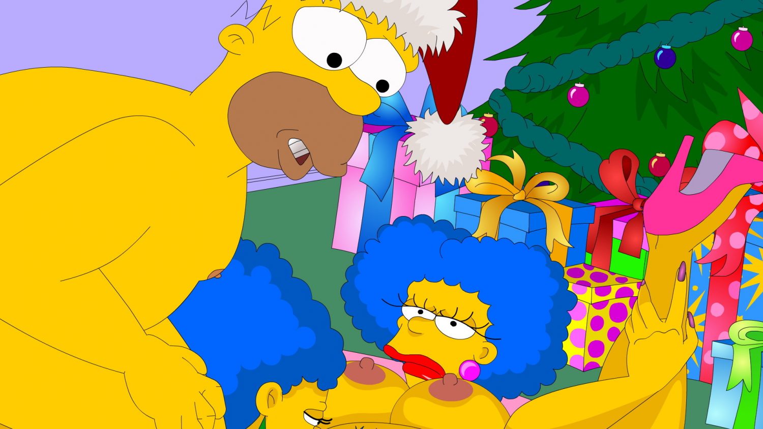 Christmas Patty and Selma hentai Cartoon Gonzo Xmas Yellow Cheating. Episode 1