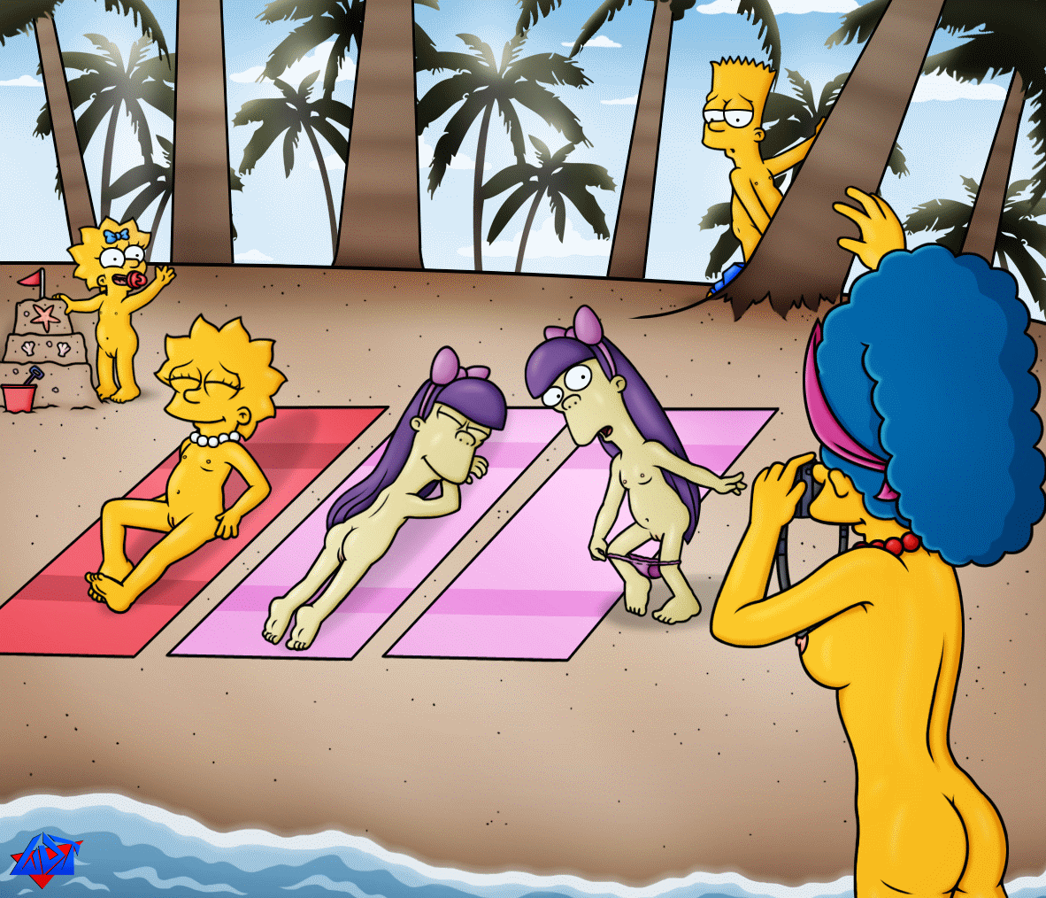 Bart lisa maggie marge simpson rule 34