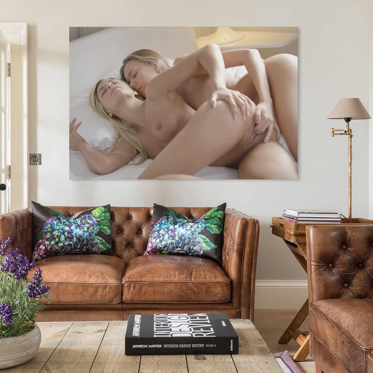 Lesbian Oral Sex Canvas Wall Art