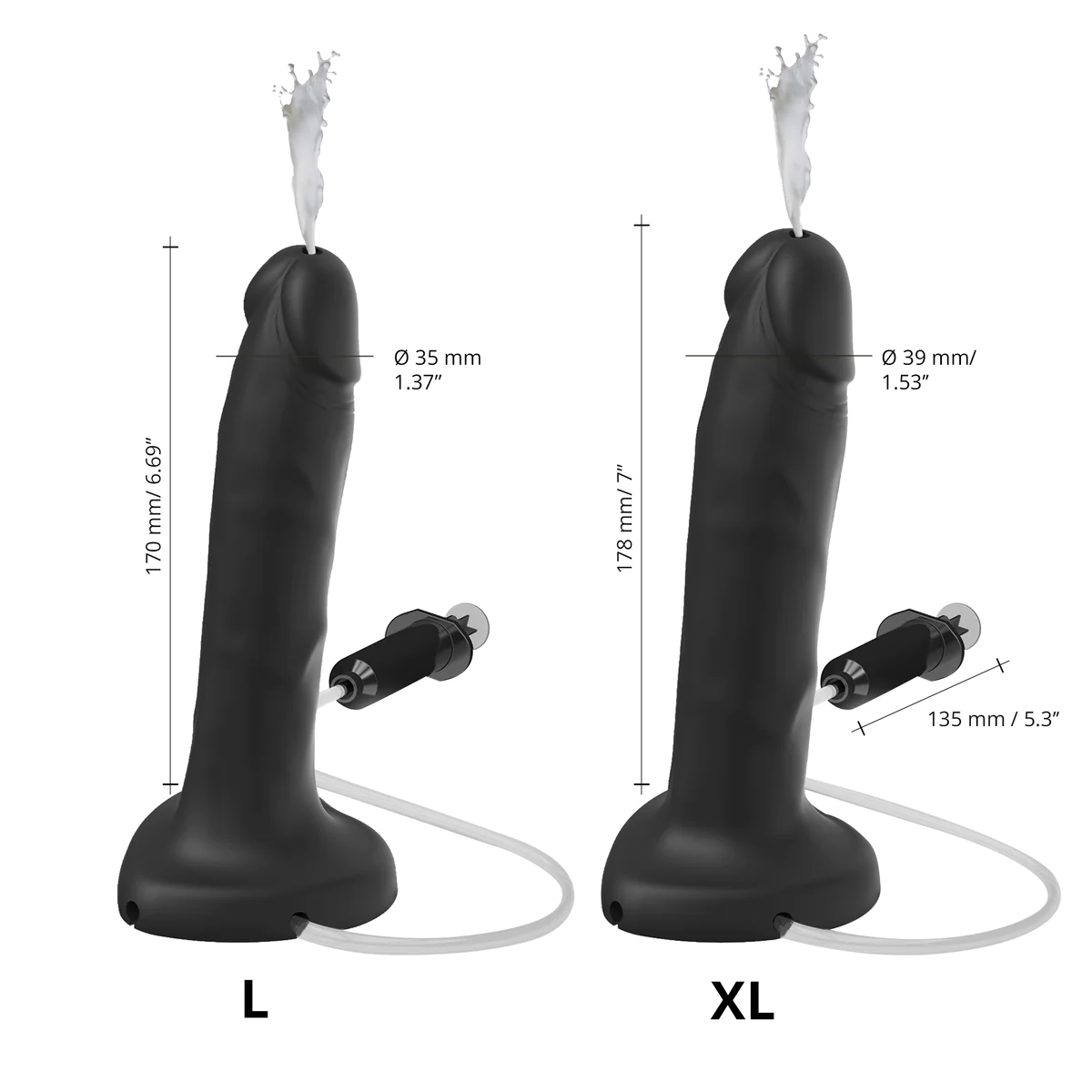 SQUIRTING DILDO CUM BLACK