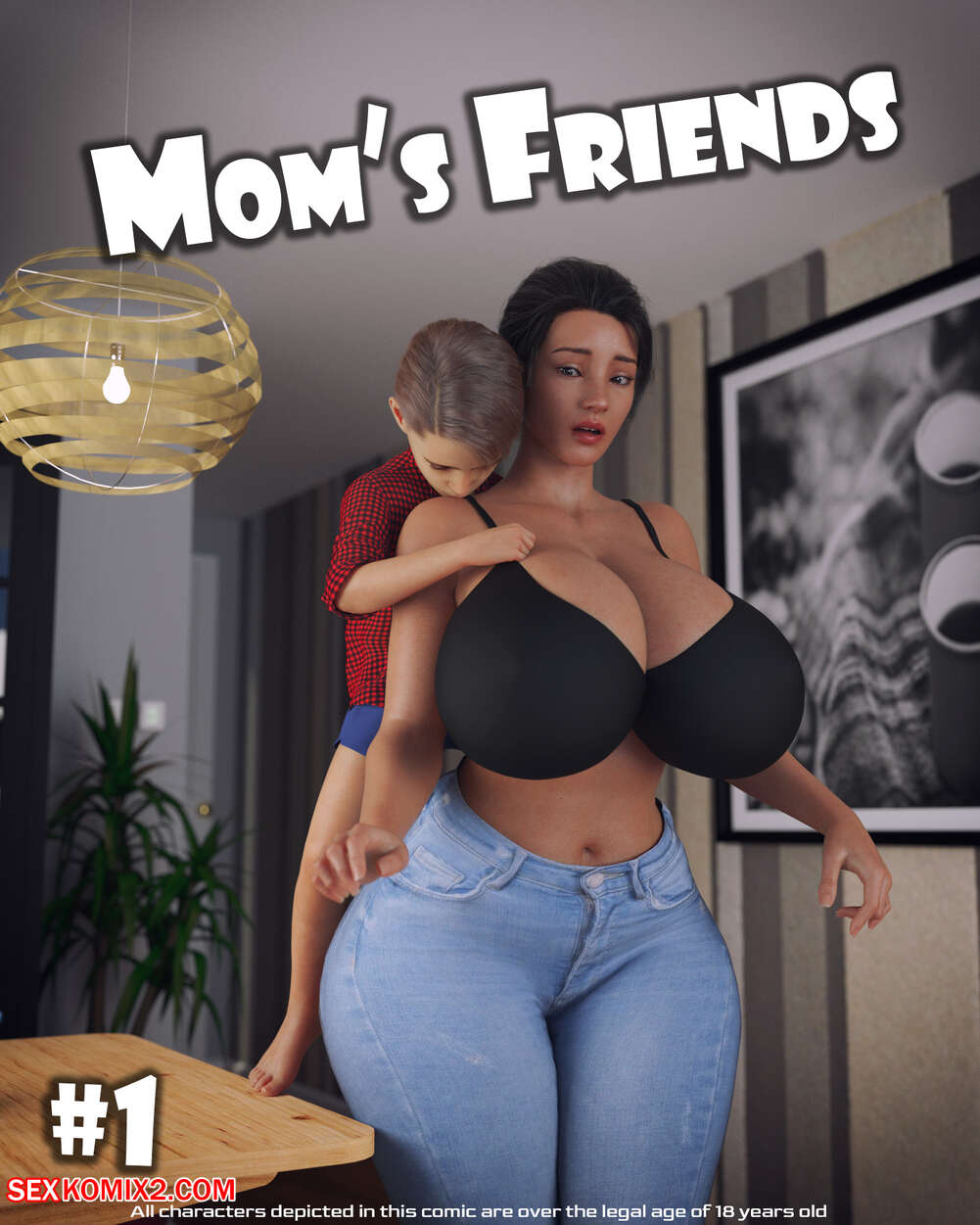 Porn comic Moms Friend. Chapter 1. Daval3D Sex comic busty brunette milf