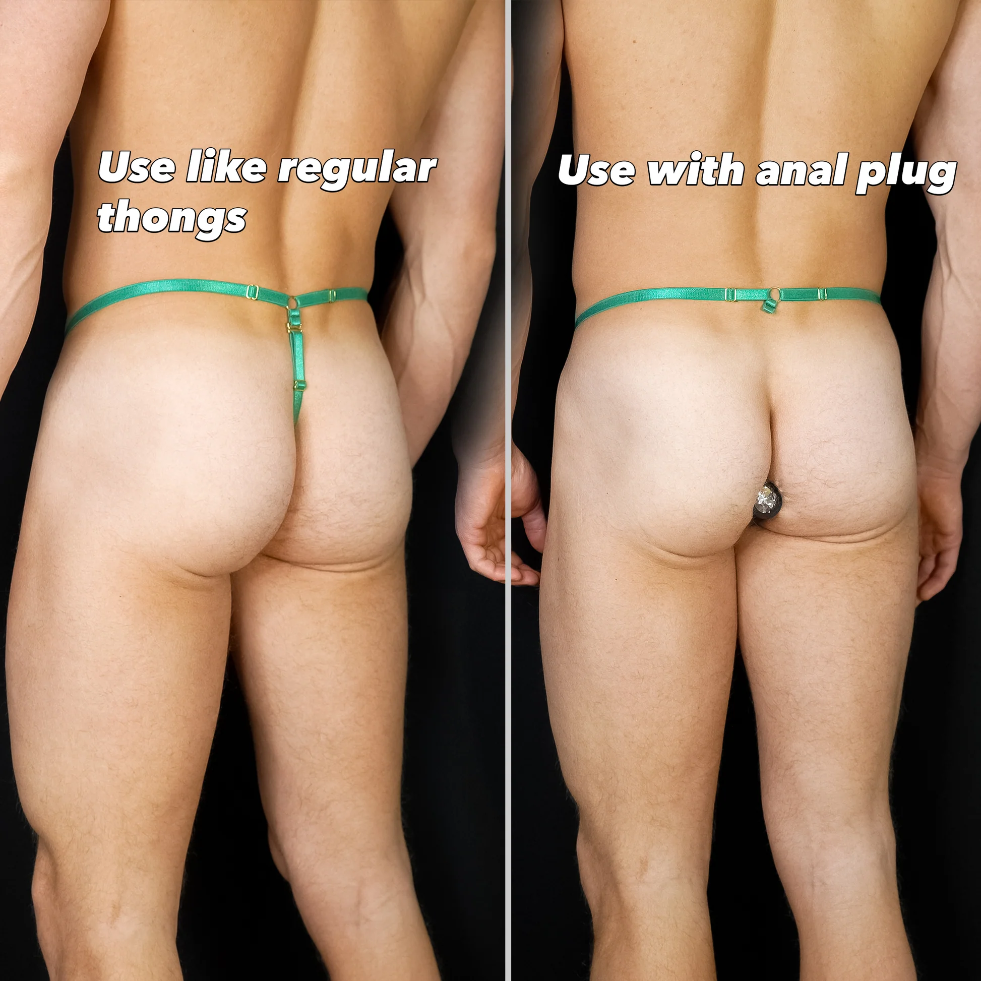 PLUG-IN Thongs Butt Plug Bikini Plug Panties Men Anal Plug 56