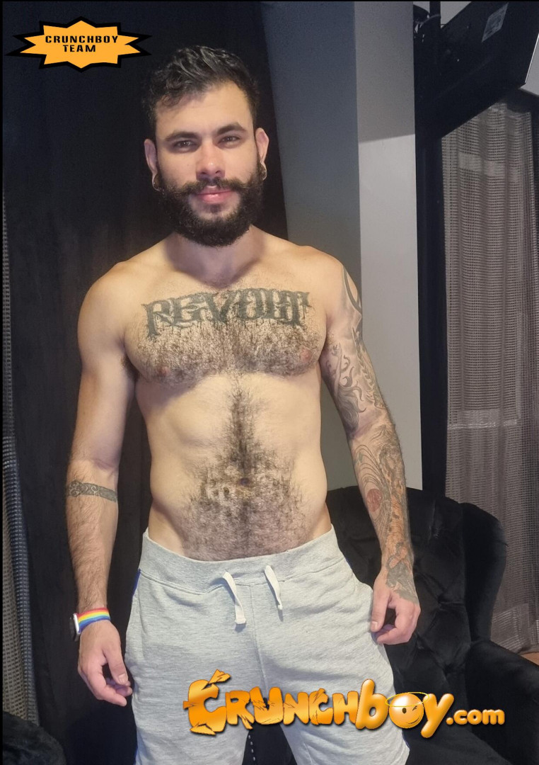 Two handsome and hairy guys fuck when their girlfriend is not there gay porn video on Mistermale